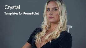  Presentation with transgender - Slide deck having transgenero - portrait of beautiful transgender woman background and a dark gray colored foreground