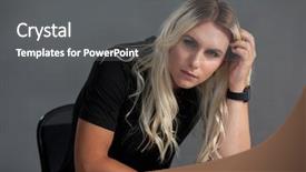  Presentation with transgender - Amazing PPT theme having funitur - portrait of beautiful transgender woman backdrop and a gray colored foreground