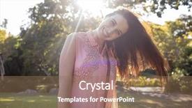  Presentation with hair - Amazing slide set having portrait of beautiful woman swaying backdrop and a  colored foreground