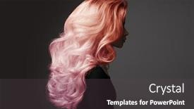  Presentation with colorful - Presentation consisting of portrait-of-beautiful-woman background and a dark gray colored foreground