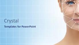  Presentation with face recognition security - Audience pleasing slide deck consisting of portrait-of-beautiful-woman backdrop and a sky blue colored foreground