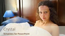  Presentation with curly hair - Presentation theme with portrait-of-beautiful-woman background and a lemonade colored foreground