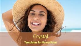  Presentation with black women beautiful woman - Slide deck with portrait-of-beautiful-young-woman background and a red colored foreground