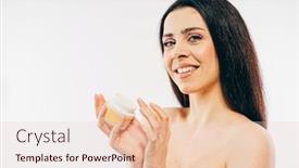  Presentation with beautiful skin - Colorful presentation theme enhanced with portrait-of-beautiful-young-woman backdrop and a lemonade colored foreground