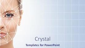  Presentation with face recognition security - Amazing presentation theme having portrait-of-beautifyl-woman backdrop and a sky blue colored foreground