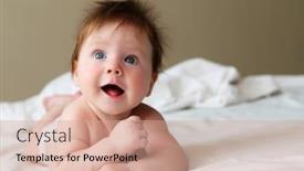  Presentation with infant - Theme consisting of portrait-of-beautuful-redhair-infant background and a coral colored foreground