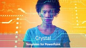  Presentation with female soccer - Presentation enhanced with portrait-of-biracial-female-soccer background and a  colored foreground