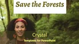  Presentation with save trees - Presentation theme enhanced with portrait-of-biracial-young-woman background and a tawny brown colored foreground