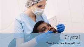  Presentation with black patient - PPT layouts enhanced with portrait-of-black-male-patient background and a light blue colored foreground