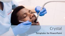  Presentation with black patient - Slide set enhanced with portrait-of-black-male-patient background and a light blue colored foreground