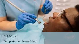  Presentation with black dental - PPT layouts featuring portrait-of-black-male-patient background and a light blue colored foreground