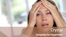  Presentation with geotechnical engineering soil boring boat - Amazing PPT theme having portrait of blond woman backdrop and a coral colored foreground