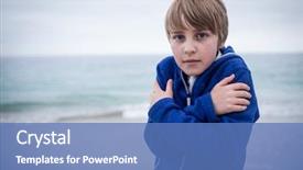  Presentation with blue - Slides featuring portrait-of-boy-in-blue background and a teal colored foreground