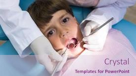  Presentation with treatment - Presentation design consisting of portrait-of-boy-receiving-dental background and a lemonade colored foreground