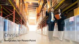  Presentation with inventory - Cool new presentation theme with portrait-of-businessman-discuss backdrop and a lemonade colored foreground