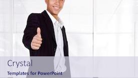  Presentation with build - Slides consisting of portrait of businessman on a office build background background and a lemonade colored foreground