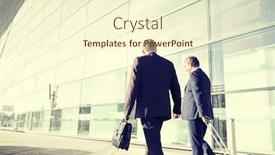  Presentation with airport - Beautiful theme featuring portrait-of-businessmen-walking backdrop and a cream colored foreground