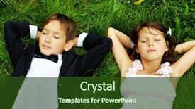  Presentation with calm - Slides featuring portrait of calm children bride background and a  colored foreground