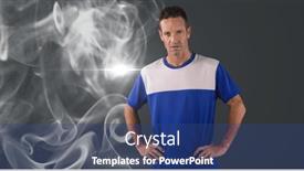  Presentation with tournament - PPT layouts enhanced with portrait-of-caucasian-male-athlete background and a ocean colored foreground