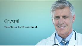  Presentation with medical technology healthcare - Presentation theme having portrait-of-caucasian-male-senior background and a arctic colored foreground