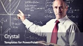  Presentation with teacher professional development - Audience pleasing theme consisting of portrait of caucasian senior teacher backdrop and a  colored foreground