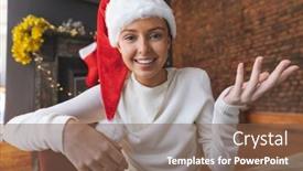  Presentation with social distancing - Audience pleasing presentation design consisting of portrait-of-caucasian-woman-spending backdrop and a tawny brown colored foreground