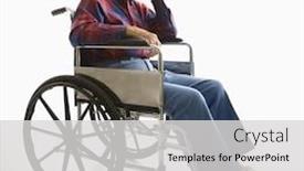  Presentation with elderly - PPT layouts with portrait-of-caucasion-elderly-man background and a light gray colored foreground