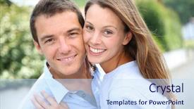  Presentation with movie theater loving couple - PPT layouts featuring coffee beans on a wooden background close up background and a tawny brown colored foreground