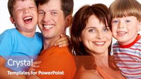  Presentation with bond - Amazing PPT layouts having portrait of cheerful family members backdrop and a  colored foreground