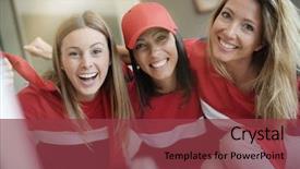  Presentation with dallas cowboys football - Beautiful PPT layouts featuring portrait of cheerful football fans backdrop and a tawny brown colored foreground