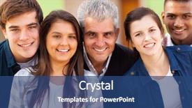  Presentation with high school students - Slide deck featuring portrait of cheerful high school background and a ocean colored foreground