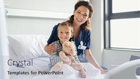  Presentation with child nurse newborn - Presentation with portrait-of-cheerful-little-boy background and a lemonade colored foreground