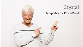  Presentation with cheerful - Slides having portrait-of-cheerful-satisfied-pleased background and a  colored foreground