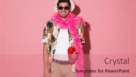  Presentation with cheerful - Amazing presentation theme having portrait-of-cheerful-young-man backdrop and a coral colored foreground