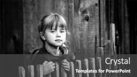  Presentation with black child - Theme with portrait-of-child-standing-near background and a dark gray colored foreground