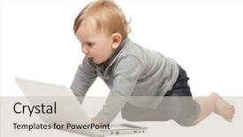  Presentation with children nutrition for child - Colorful presentation theme enhanced with portrait of child wit notebook backdrop and a soft green colored foreground