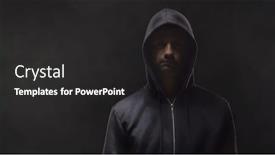  Presentation with fraud - Audience pleasing presentation theme consisting of portrait-of-computer-hacker backdrop and a dark gray colored foreground