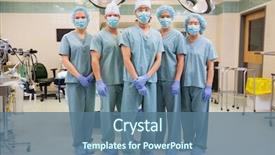  Presentation with operation room - Colorful PPT theme enhanced with construction site sign with safety backdrop and a light gray colored foreground