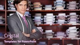  Presentation with cabinet - Presentation with portrait-of-confident-owner background and a tawny brown colored foreground