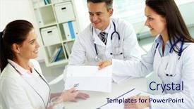  Presentation with giving - Beautiful PPT theme featuring portrait of confident practitioner giving backdrop and a sky blue colored foreground