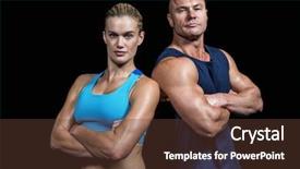  Presentation with strong black woman - Beautiful PPT layouts featuring woman standing against black background backdrop and a tawny brown colored foreground