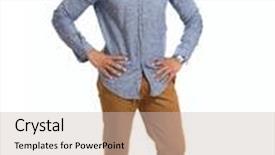  Presentation with contemplating - Beautiful PPT theme featuring portrait of contemplating young african man over white background backdrop and a soft green colored foreground