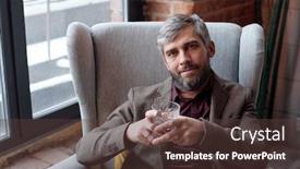  Presentation with whisky - Cool new presentation theme with portrait-of-content-handsome-bearded backdrop and a tawny brown colored foreground
