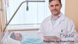  Presentation with aged - Amazing slide set having portrait-of-content-handsome-middle backdrop and a light gray colored foreground