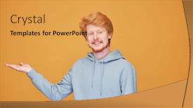  Presentation with blogger - Presentation theme with portrait-of-content-young-red background and a yellow colored foreground