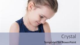  Presentation with shooting - Colorful PPT theme enhanced with portrait of cool cheerful little girl taking photo with smart phone cute kid shooting selfie on front camera isolated on white background child using a mobile phone backdrop and a light blue colored foreground