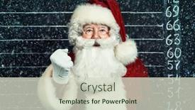  Presentation with merry christmas - Slide deck consisting of portrait of cool santa claus merry christmas and happy new year background and a soft green colored foreground