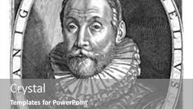  Presentation with age discrimination - Presentation design featuring portrait-of-cornelis-jan-barents background and a gray colored foreground