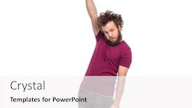  Presentation with crazy - Slide set featuring portrait-of-crazy-bearded-man background and a white colored foreground