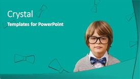  Presentation with cute - Slide deck with portrait-of-cute-caucasian-boy background and a gray colored foreground